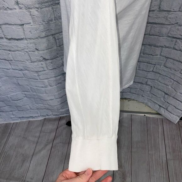 Gap vneck Longsleeve batwing top white sz S women - Picture 7 of 12